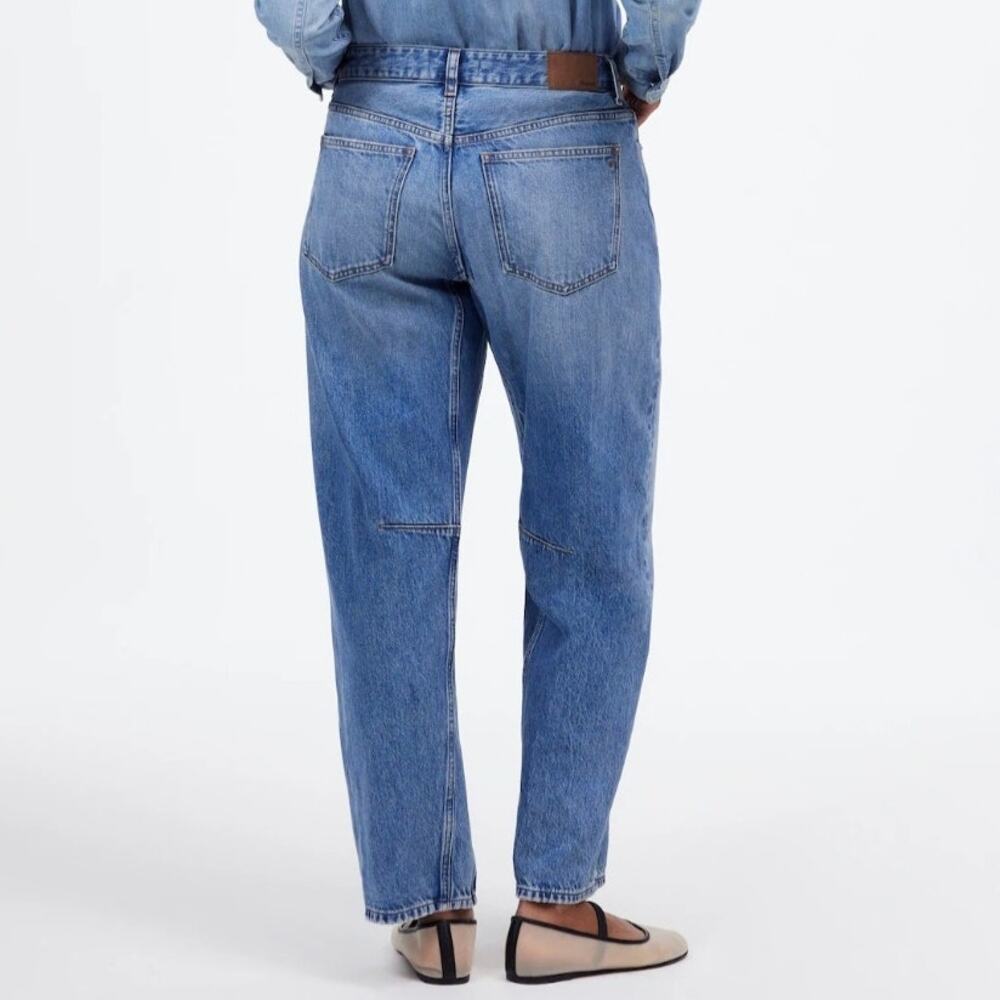 Madewell Petite Curvy Darted Barrel Leg Jeans Medium Dobbins Wash Western 30P - Picture 2 of 13